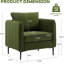 Fauteuil simple 32,68 po avec 1 coussin décoratif-723325
