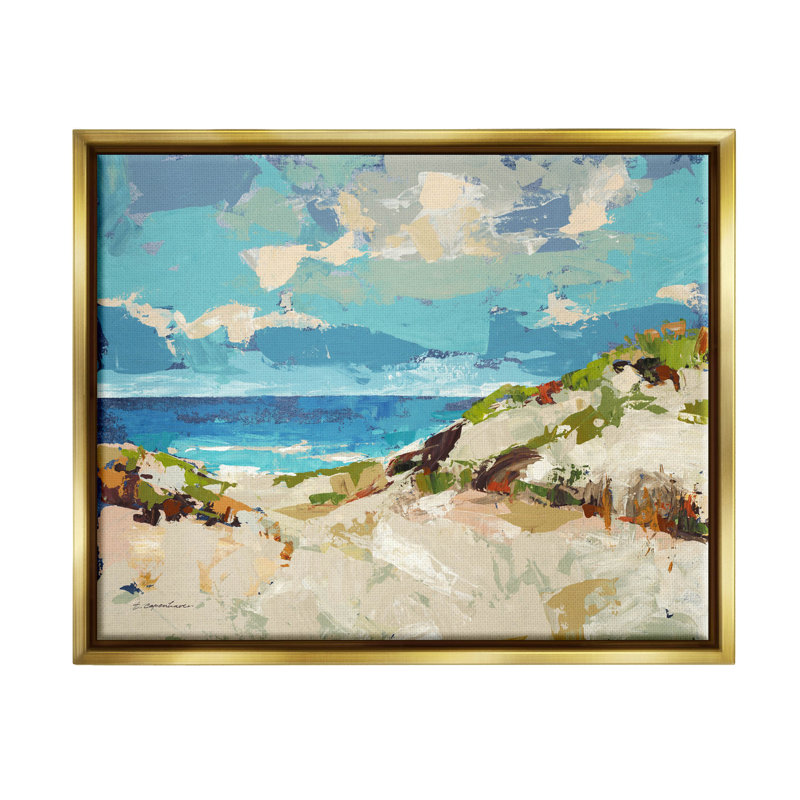Art moderne de giclée moderne par Trevor Copenhaver, H 25 po x l 31 po x P 1,7 po, Cadre flottant métallique doré