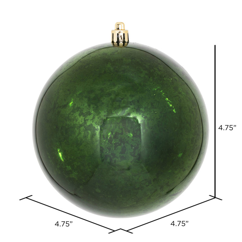 Ornement boule de mercure brillant, Vert mousse