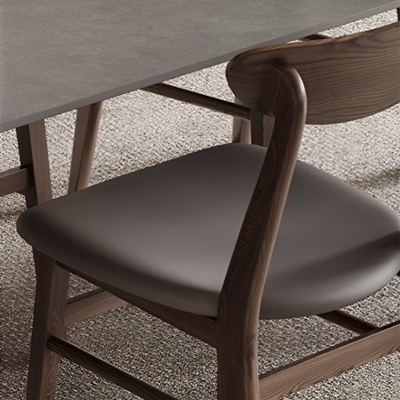 Ensemble de table à manger moderne et simple en bois massif, H 29,52 po x L 62,99 po x l 31,49 po