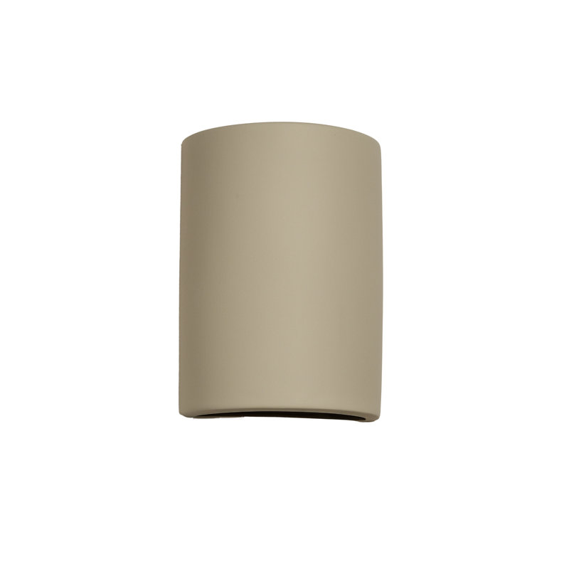 Charny Ceramic Outdoor Wall Light, LED Bulb Included, 13" H x 9.5" W x 5" D, Cottonwood