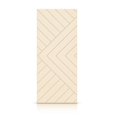 Hollow Paneled Painted without Installation Hardware Kit Slab Door