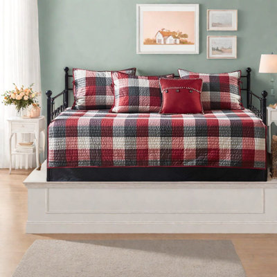 Rustic Plaid Reversible Bedding Sets, Microfiber & Cotton, Cabin Style For Twin Daybeds