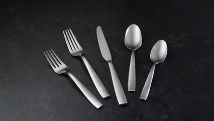 Everdine 45-Piece Silver Stainless Steel Flatware Set