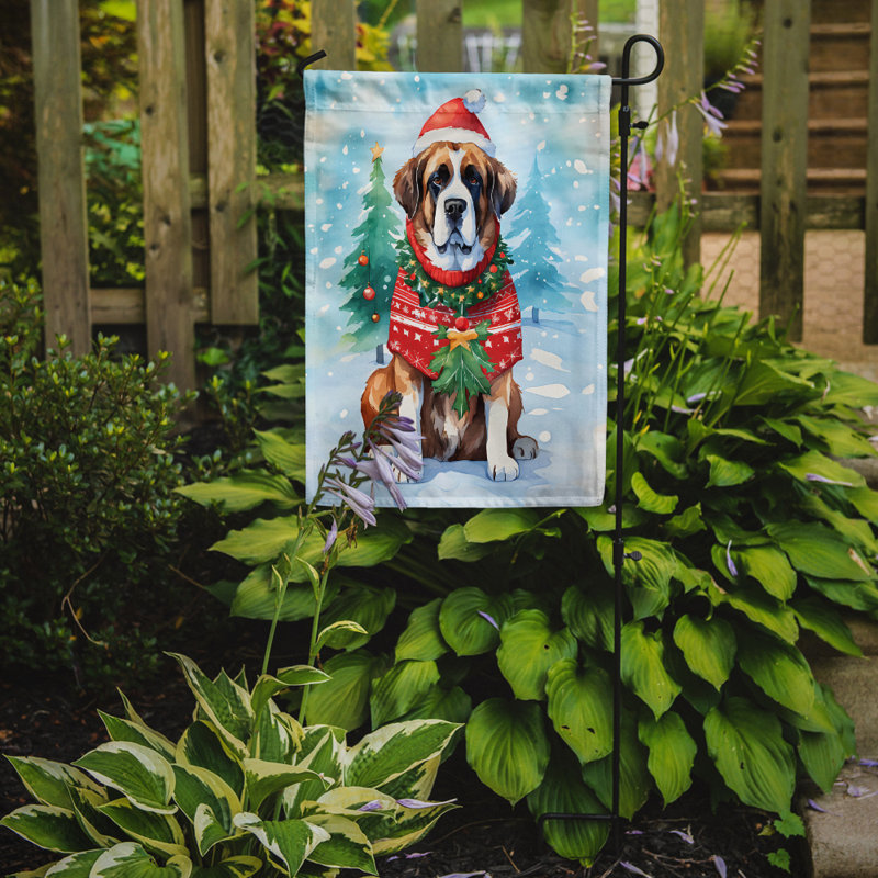 Double Sided Polyester Christmas, 15.5" H x 11.25" W