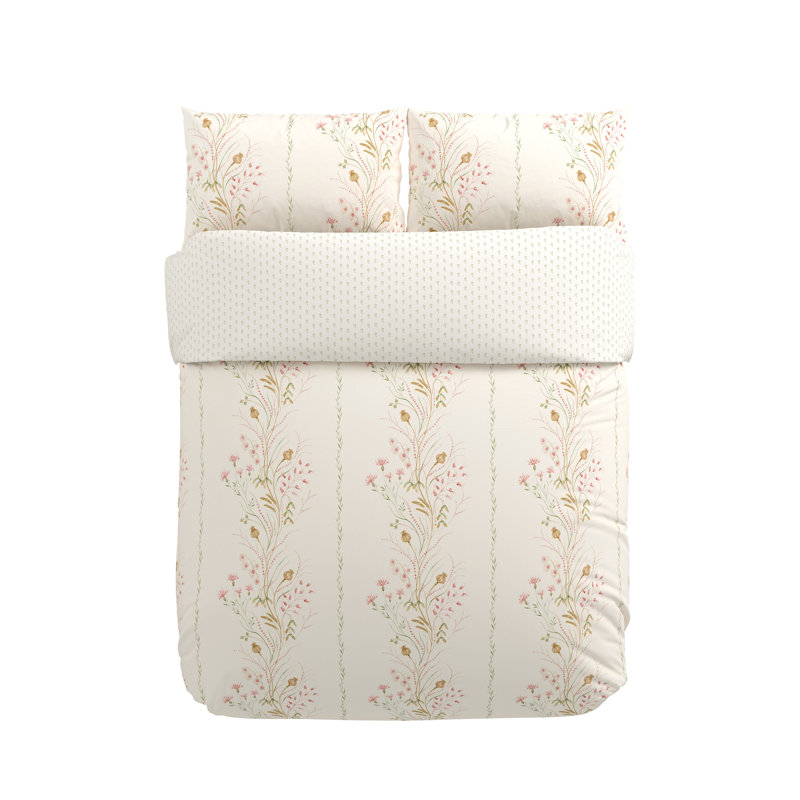 Summer Harvest Cotton Floral Duvet Cover Set, Single Duvet Cover Set + 1 Pillowcase