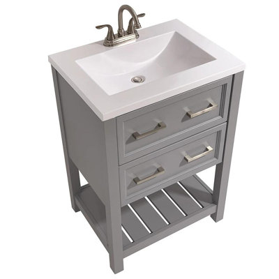 Meuble-lavabo de salle de bain simple 25 po milan