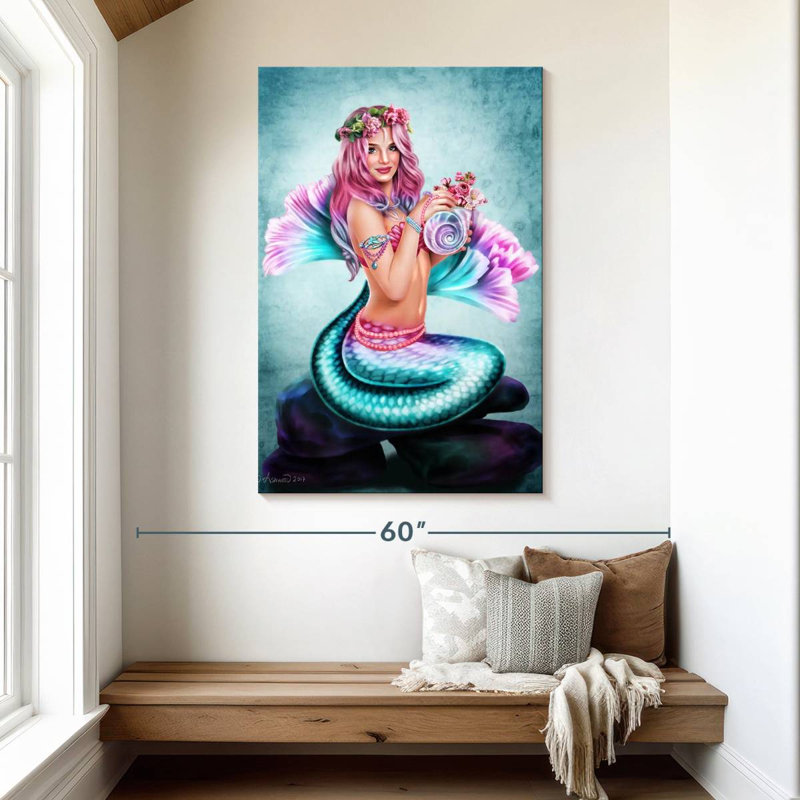 Fleurs de printemps Kelan Mermaid, H 48 po x l 32 po