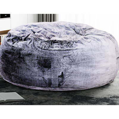 Fauteuil à billes mauve avec mousse à mémoire de forme, revêtement doux et sans accoudoirs pour un rembourrage en mousse moderne, sans dossier
