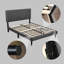 Cadre de lit double avec tête de lit Ebern Designs-935015575-935015574
