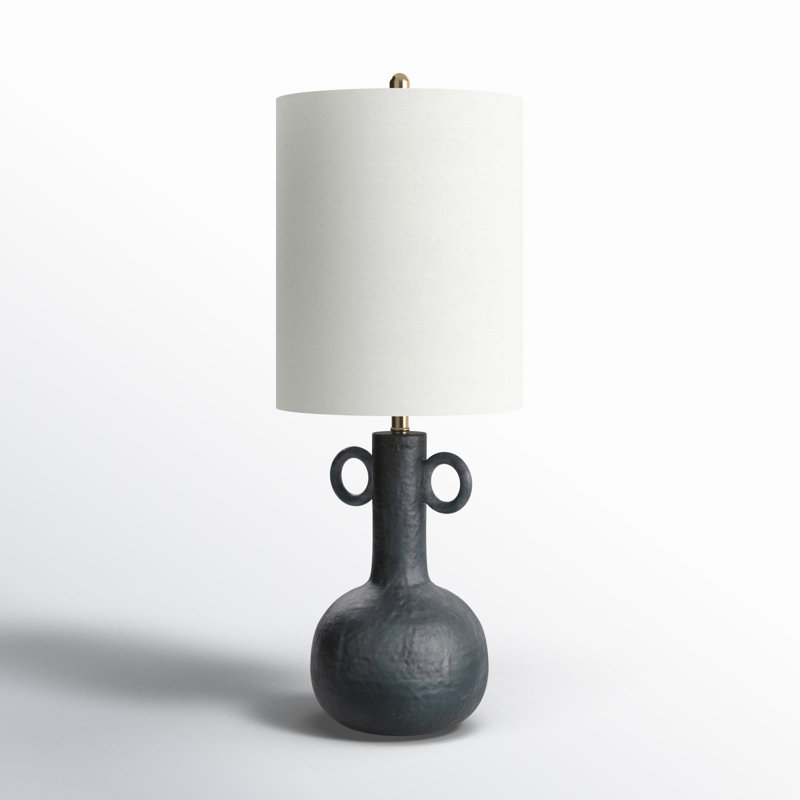 Chison Ceramic Table Lamp, Black