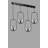 Industrial Scandinavian Chandelier, Black Metal, 25.6 x 7.1 inches | Adjustable Height, Oven Dried Paint, Tumbled Coating | E27 Socket, Max 40W | Perfect for Modern Dining Rooms & Living Spaces, Stylish Lighting Solution-318435807-318435800