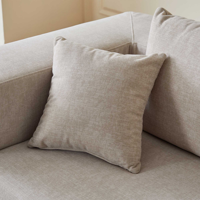 Aleena - Canapé 3 places avec accoudoirs, Beige