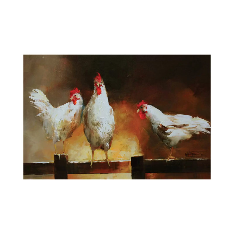 Chicken II by Willem Haenraets - Wrapped Canvas Painting, 66.04 cm H x 45.72 cm W x 1.91 cm D