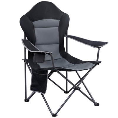 Folding Camping Chair For Outside High Back Padded Oversized Lawn Chairs Folding Lightweight Sturdy Steel Portable Outdoor Camp Chair For Adults -  Arlmont & Co., 373DFAA6F49B47FFB5E887169B745490