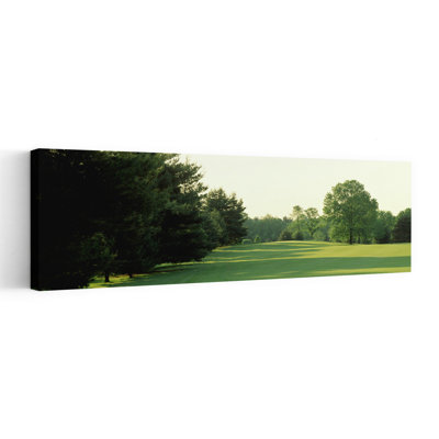 Trees On A Golf Course, Woodholme Country Club, Baltimore, Maryland, Tranquil Abstract Contemporary Forest Nature Wall Art