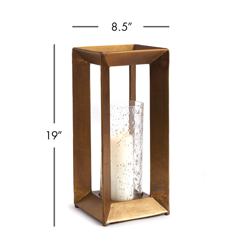Serenade Hurricane Candle Holder, 19" H x 8.5" W x 8.5" D