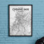 Chiang Mai City Map - Unframed Graphic Art Print on Paper-1767297387-1767297398