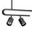 32" 5-Light Matte Black Track Lighting with Pivoting Track Heads