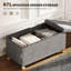Storage Ottoman Bench, Velvet Upholstered Foldable Ottoman Footrest