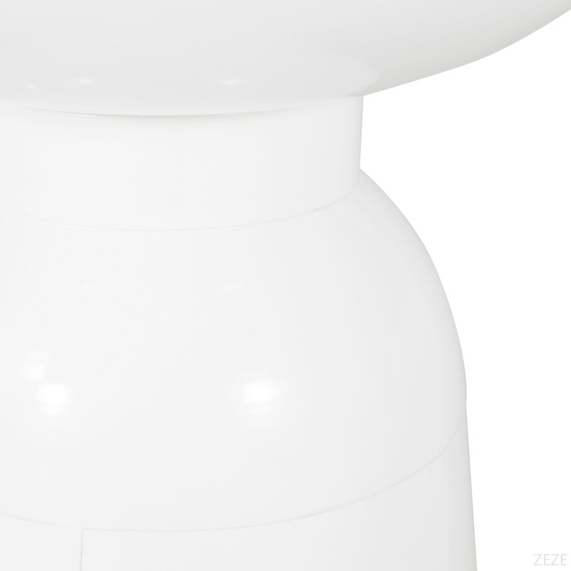 Table de bout d'extérieur en métal - Grand, Blanc