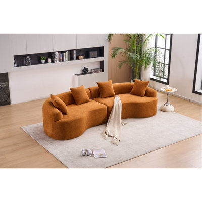 Canapé modulaire incurvé orange bonbon LY-025 Boneless LY-025