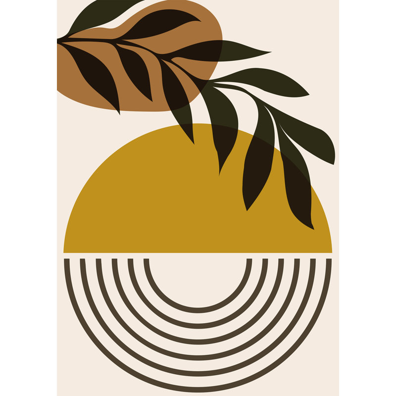 Golden Arc Botanicals Canvas Wrapped Wall Art, 24" H x 16" W x 1.5" D