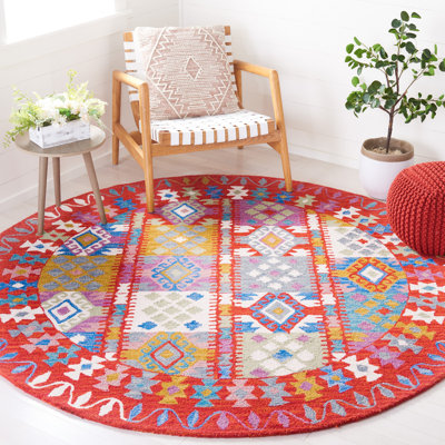 Horwich Flint 409 Area Rug In Red / Ivory