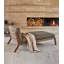 Chaise longue de style français en bois massif, coton et lin pour chambre et salon