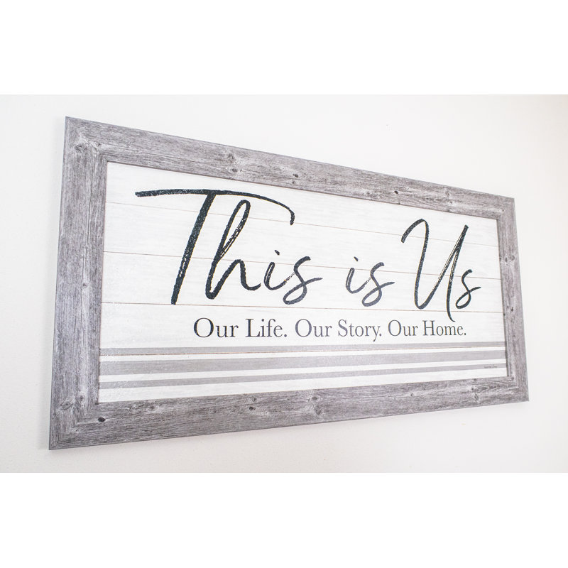 «This Is Us», reproduction d'art graphique encadrée
