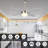 48'' Nova 4 Blades LED Smart Standard Ceiling Fan with Wall Control and Light Kit Included-874112750