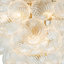 9-Light Cluster Grape Ribbed Glass Chandelier