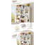 71" Tall Bookshelf, 21 Cubes, 8 Adjustable Shelves, Black/Brown-130624854-130624856