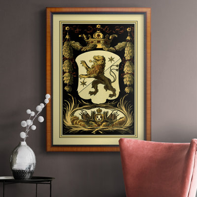 Toile encadrée de qualité supérieure Family Crest III - prête à être accrochée
