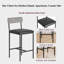 Upholstered Counter Stool with Metal Frame