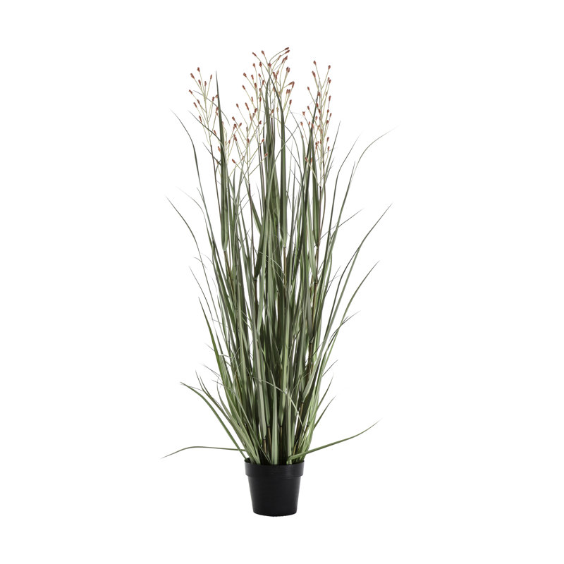 Faux Grass in Cement Pot, 130cm H x 45cm W x 45cm D