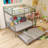 Metal Frame Full XL Over Queen Size Bunk Bed With Trundle-423971498