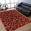 Tapis rouge / brun en laine noué à la main 8 pi 8 po x 11 pi 9 po Floral