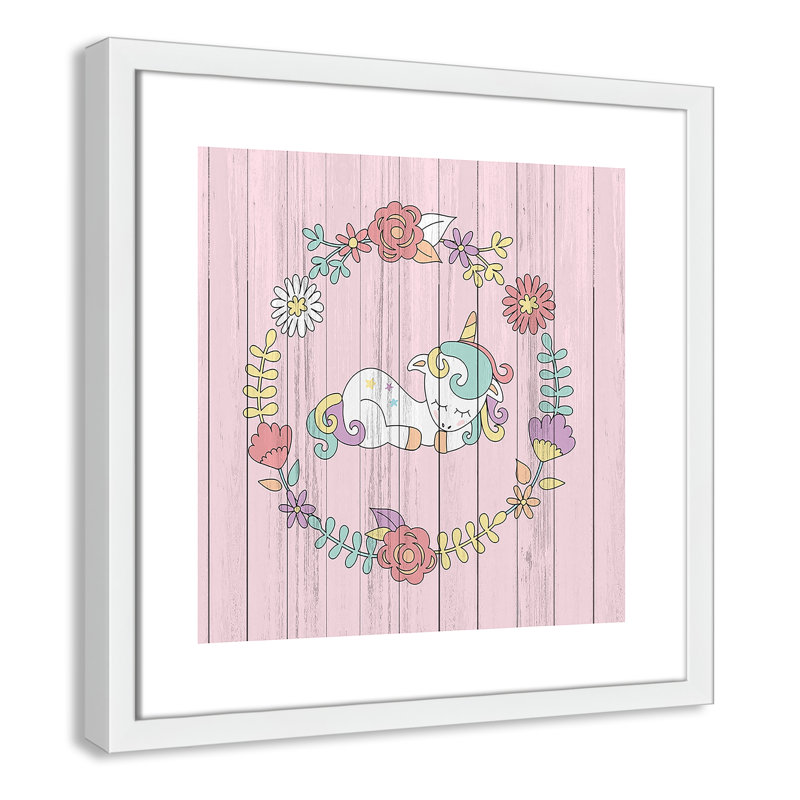 Décoration murale pour enfants, Encadré de boîte blanc, H 17 po x l 17 po x P 1,19 po