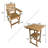 HIPS Bar Stools Set of 2 and 1 High Top Bar Table,Patio Bar Set for Garden,Balcony and Backyard,Brown