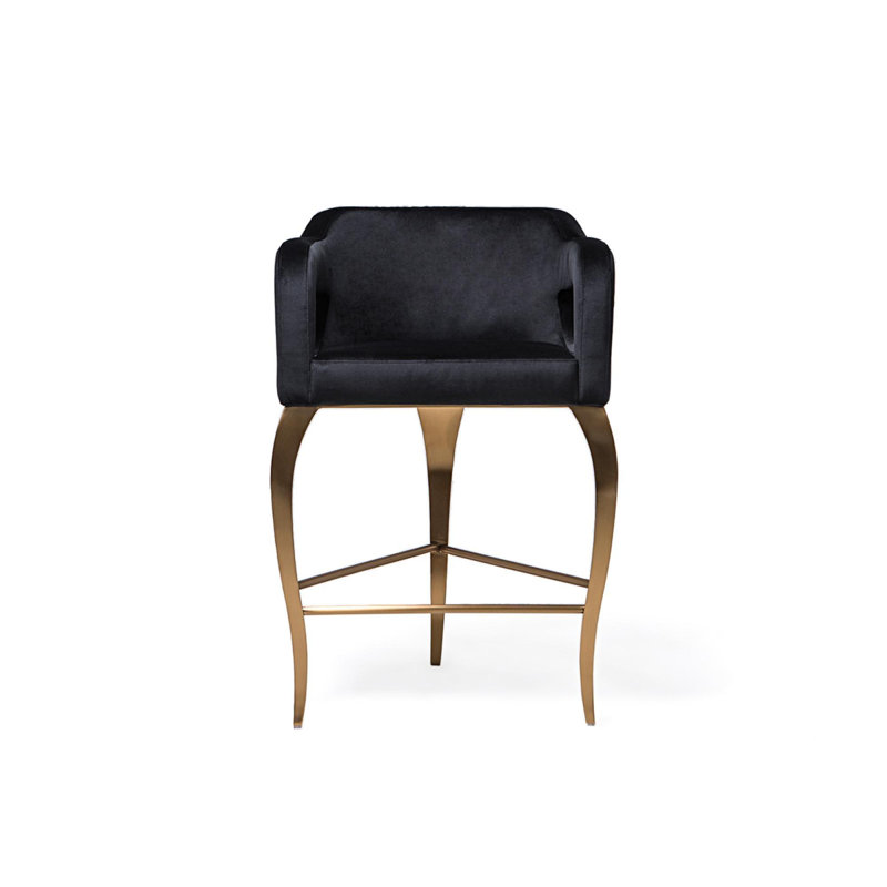 Tabouret de bar Michalis, Noir