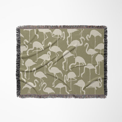 Jeté en mélange de coton Vixo Flamingo