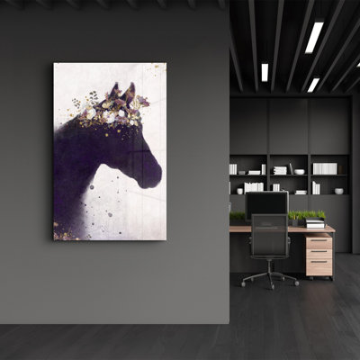 Élégante peinture murale en verre trempé de 13,8 po x 21,7 po | 100% verre trempé, épaisseur: 0,16 pouce | Imprimé UV pour des couleurs éclatantes | Parfait pour la décoration intérieure, le salon et les espaces de bureau