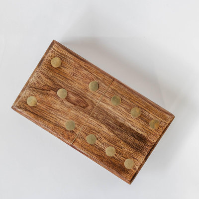Wooden Domino Set With Domino Tile Lid Wooden Game