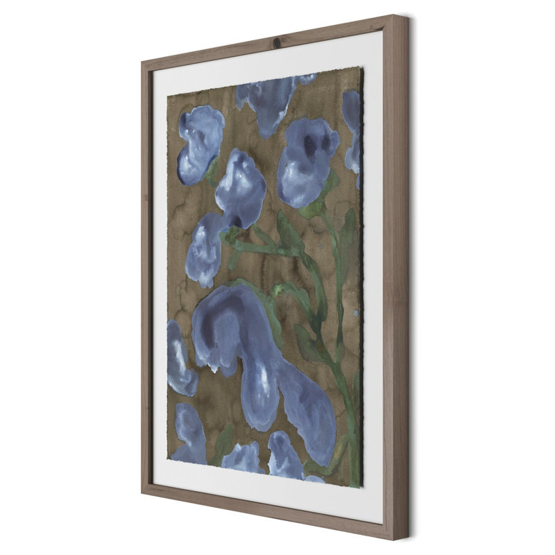 Violet Femmes Painting by Molly Franken, 40" H x 30" W, Dark Brown