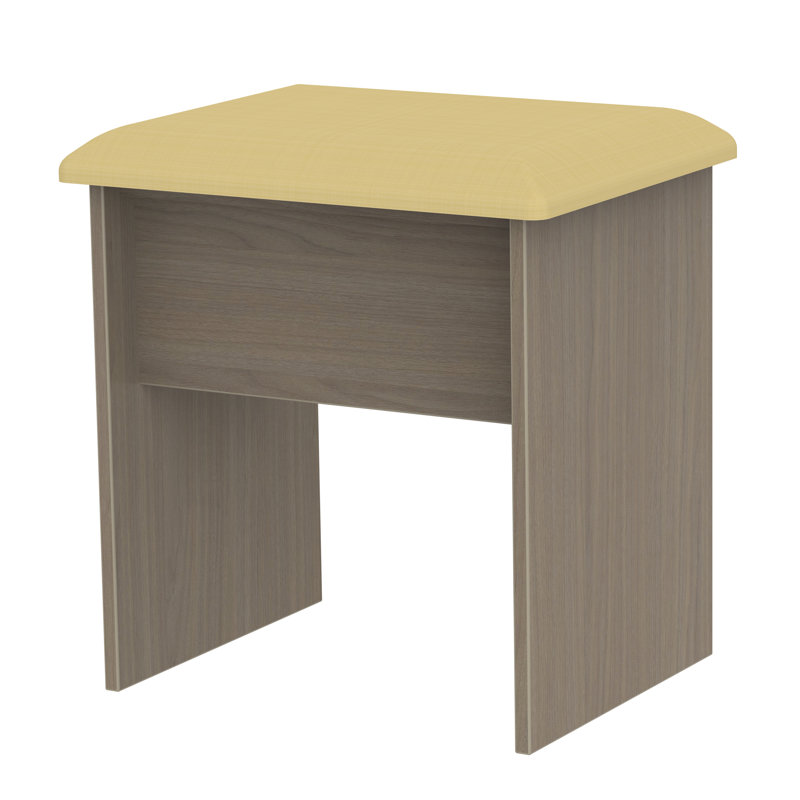Fully Assembled Grety Dressing Table Stool, Toronto Walnut