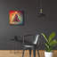  «Christmas Tree Abstract» par Rey Klimt, art mural en verre acrylique, 24 po x 24 po