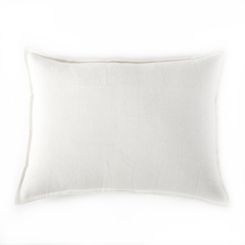 Housse de coussin 100% lin Montauk, Crème, Rectangular