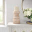 Wood Tabletop Pillar with Candle Included