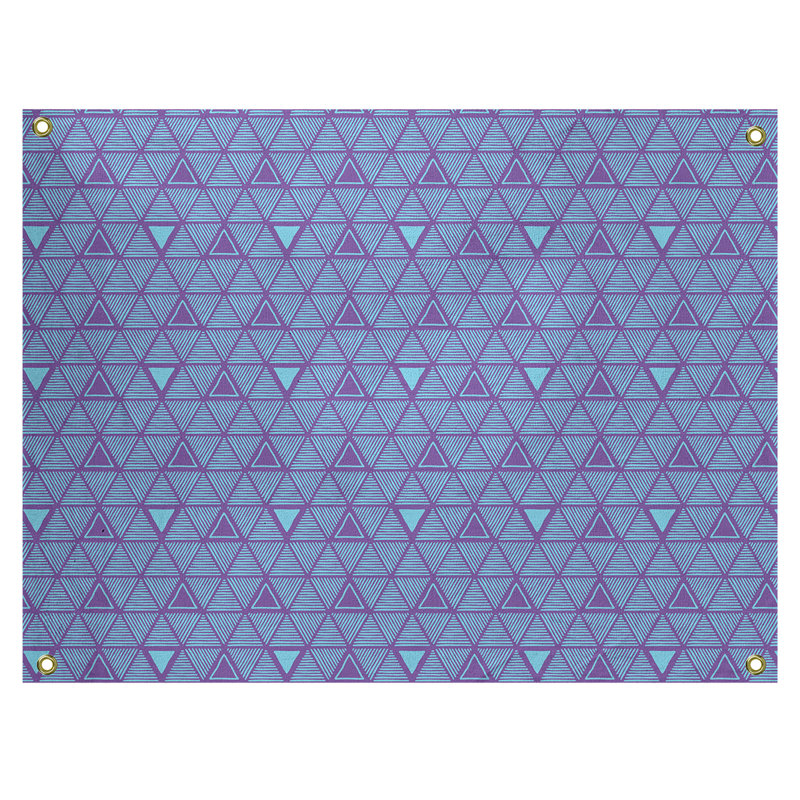 Tapisserie, H 59 po x l 80 po, Mauve / bleu sarcelle